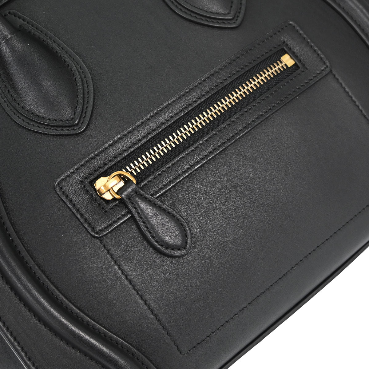 Celine Black Luggage Micro Tote Handbag