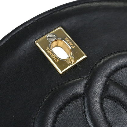 Chanel Black Lambskin Single Flap Shoulder Bag