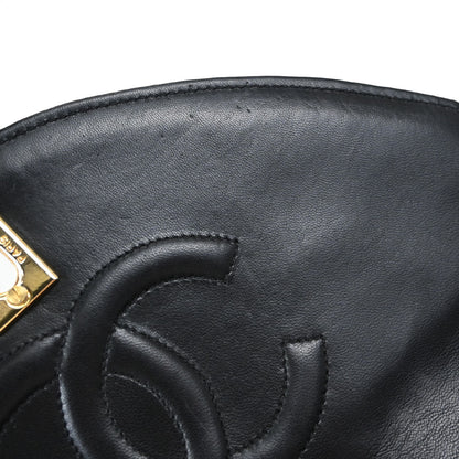 Chanel Black Lambskin Single Flap Shoulder Bag