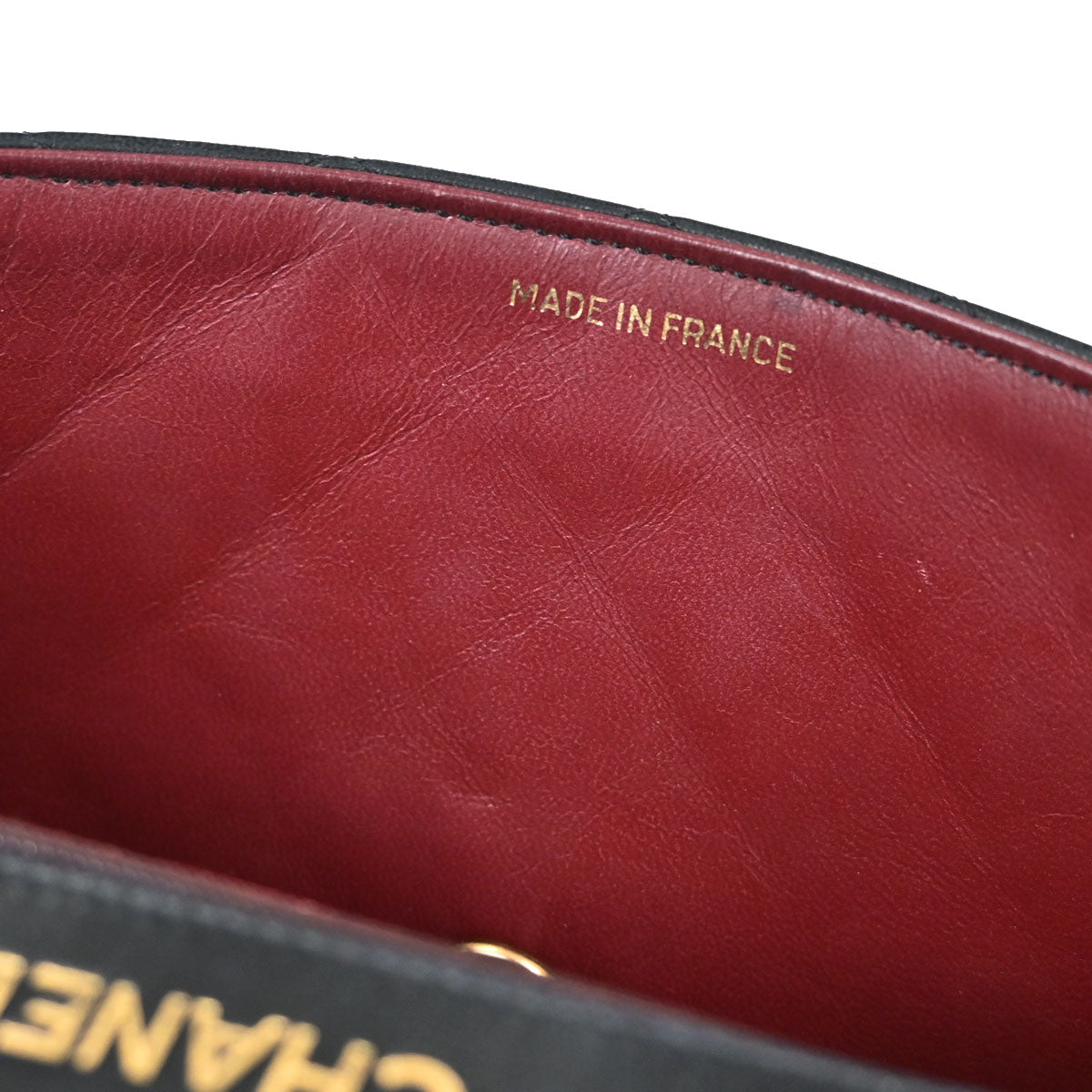 Chanel Black Lambskin Single Flap Shoulder Bag