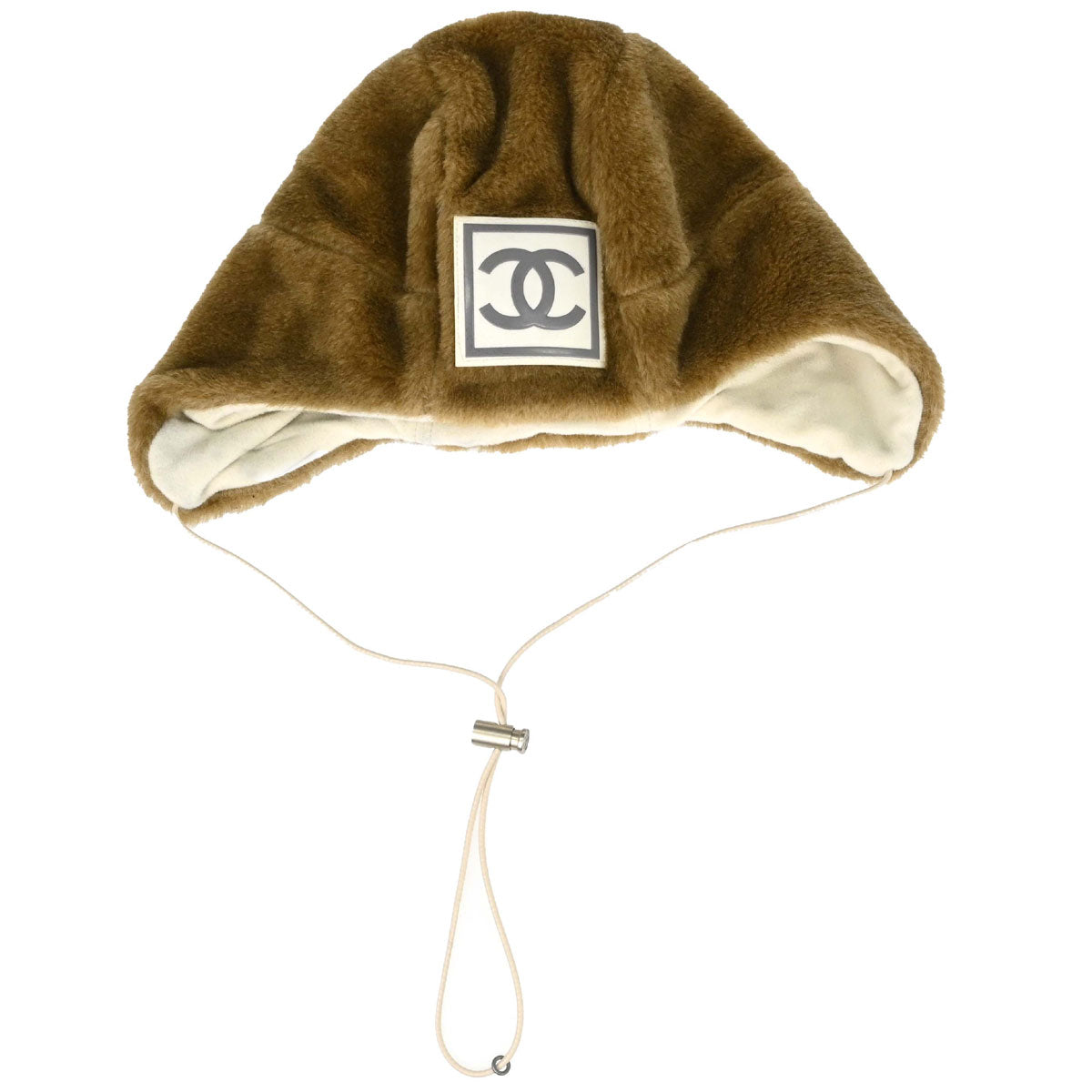 Chanel 2001 Sport Trapper Hat Faux Fur #M