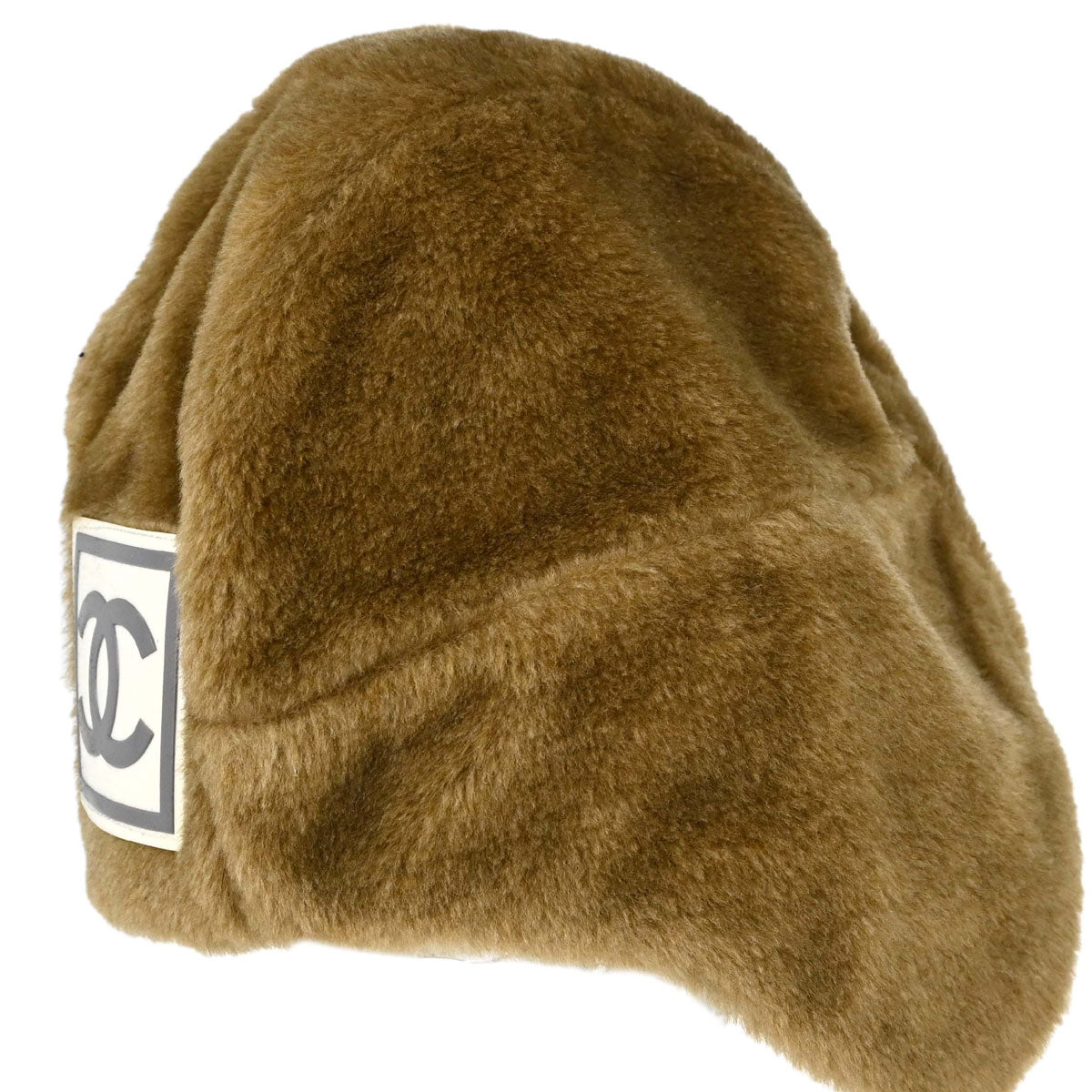 Chanel 2001 Sport Trapper Hat Faux Fur #M