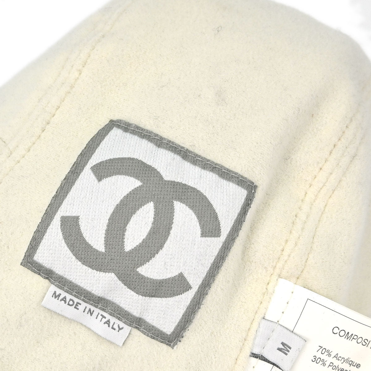 Chanel 2001 Sport Trapper Hat Faux Fur #M
