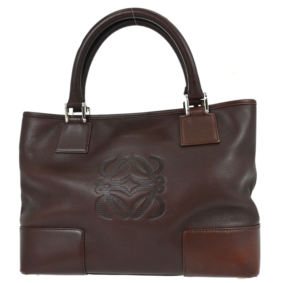 Loewe Brown Leather Fusta Tote Handbag