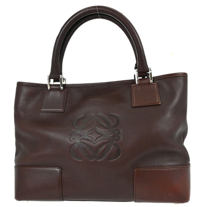 Loewe Brown Leather Fusta Tote Handbag