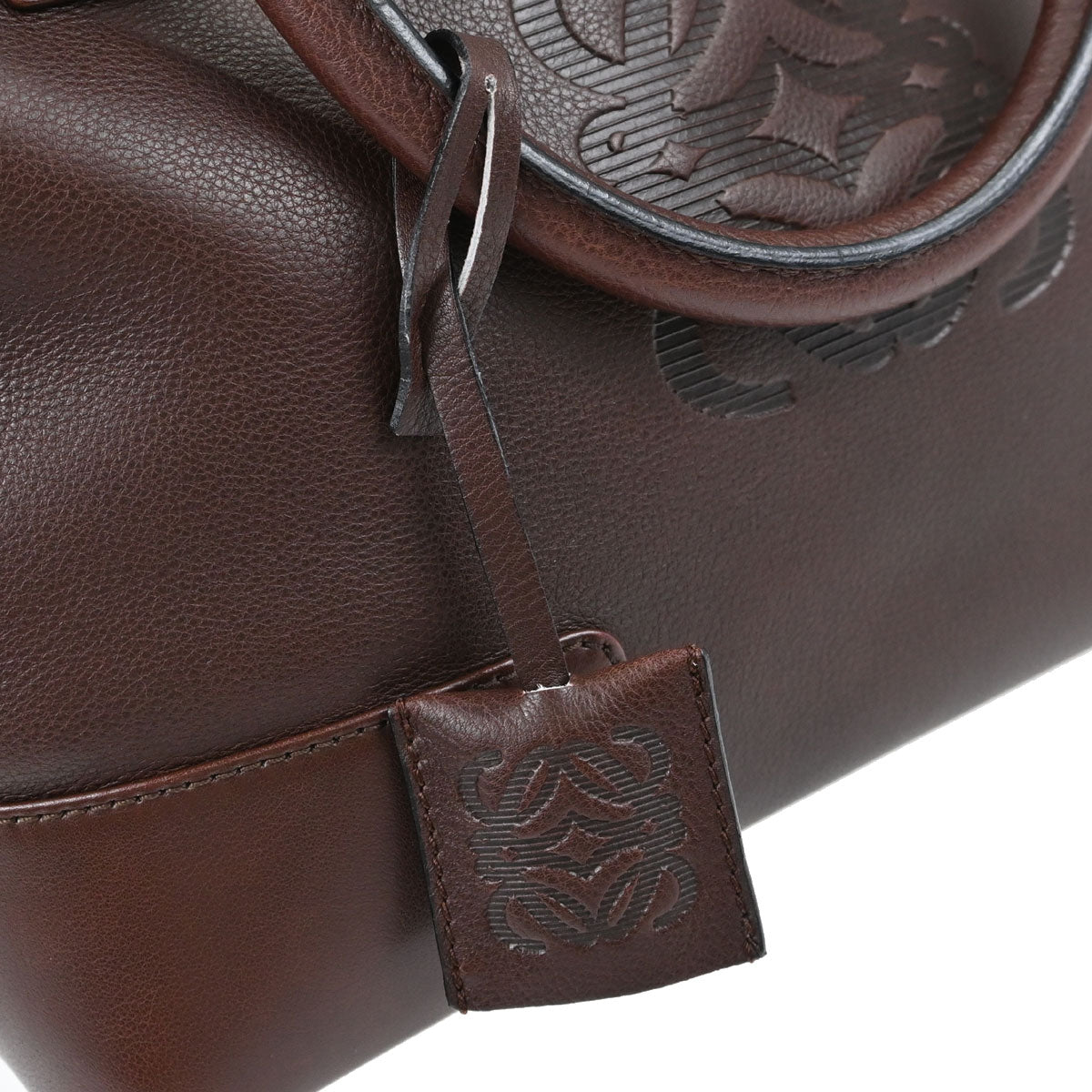 Loewe Brown Leather Fusta Tote Handbag