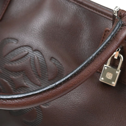 Loewe Brown Leather Fusta Tote Handbag