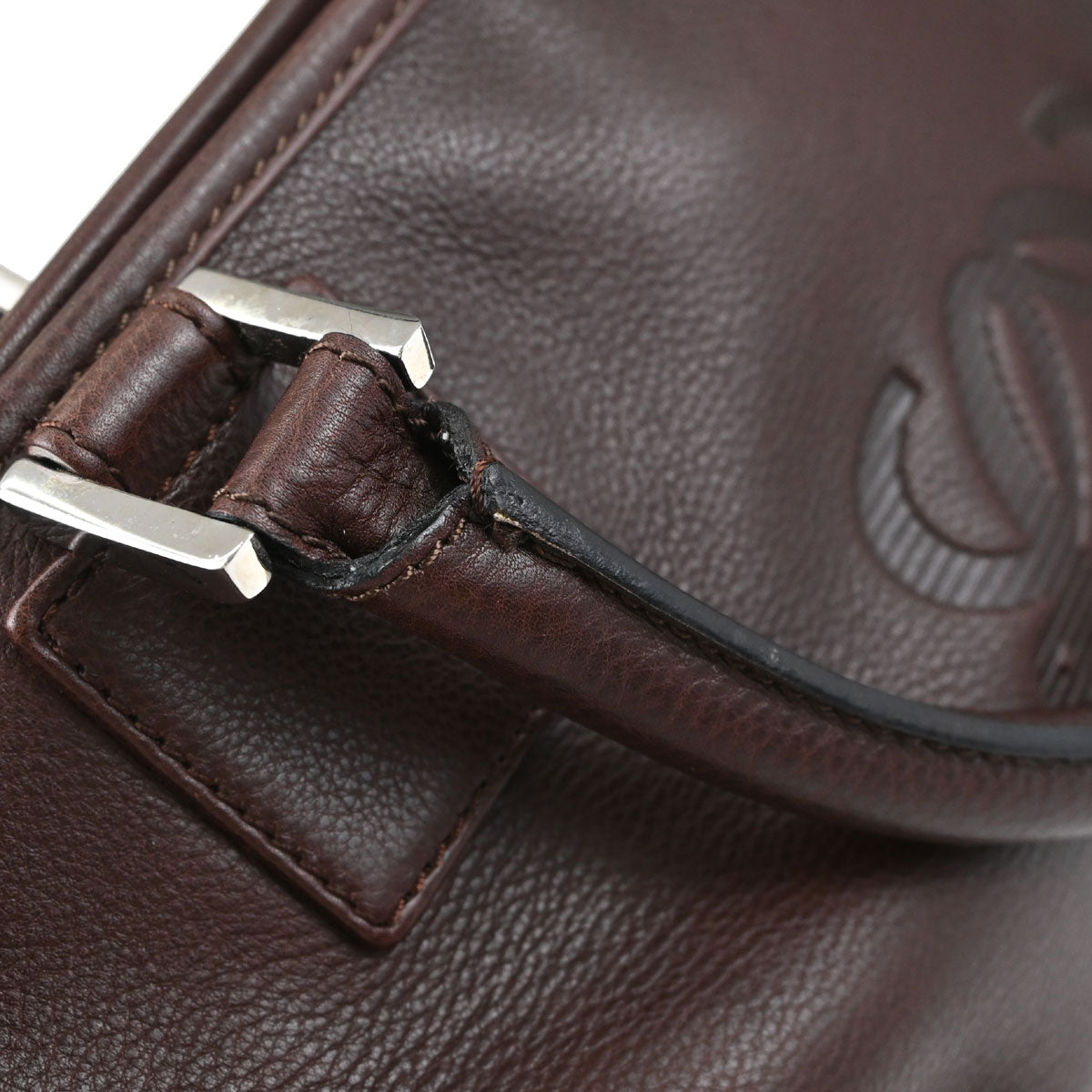 Loewe Brown Leather Fusta Tote Handbag
