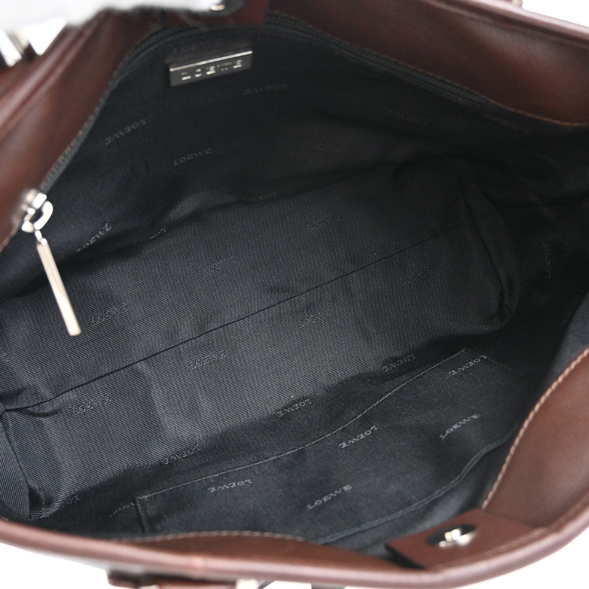 Loewe Brown Leather Fusta Tote Handbag