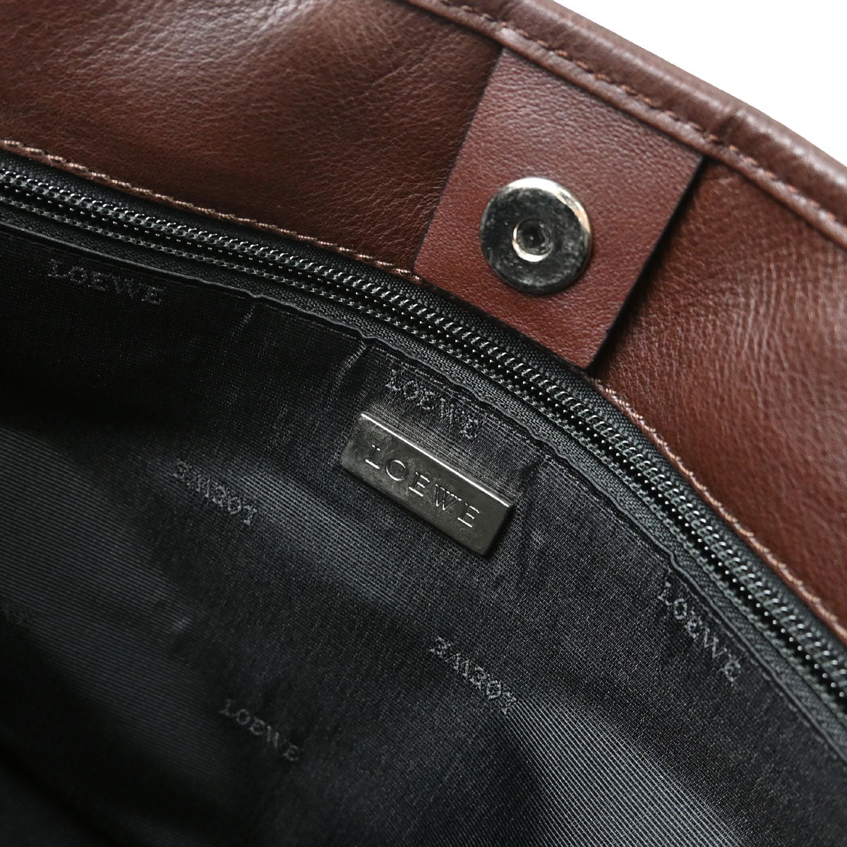 Loewe Brown Leather Fusta Tote Handbag