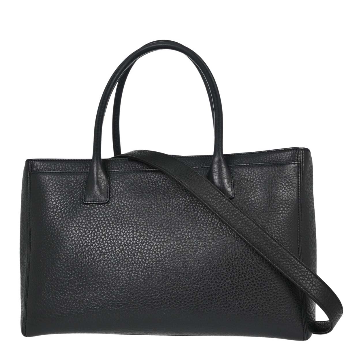 Chanel 2014 Black Deerskin Executive Cerf 2way Shoulder Tote Bag