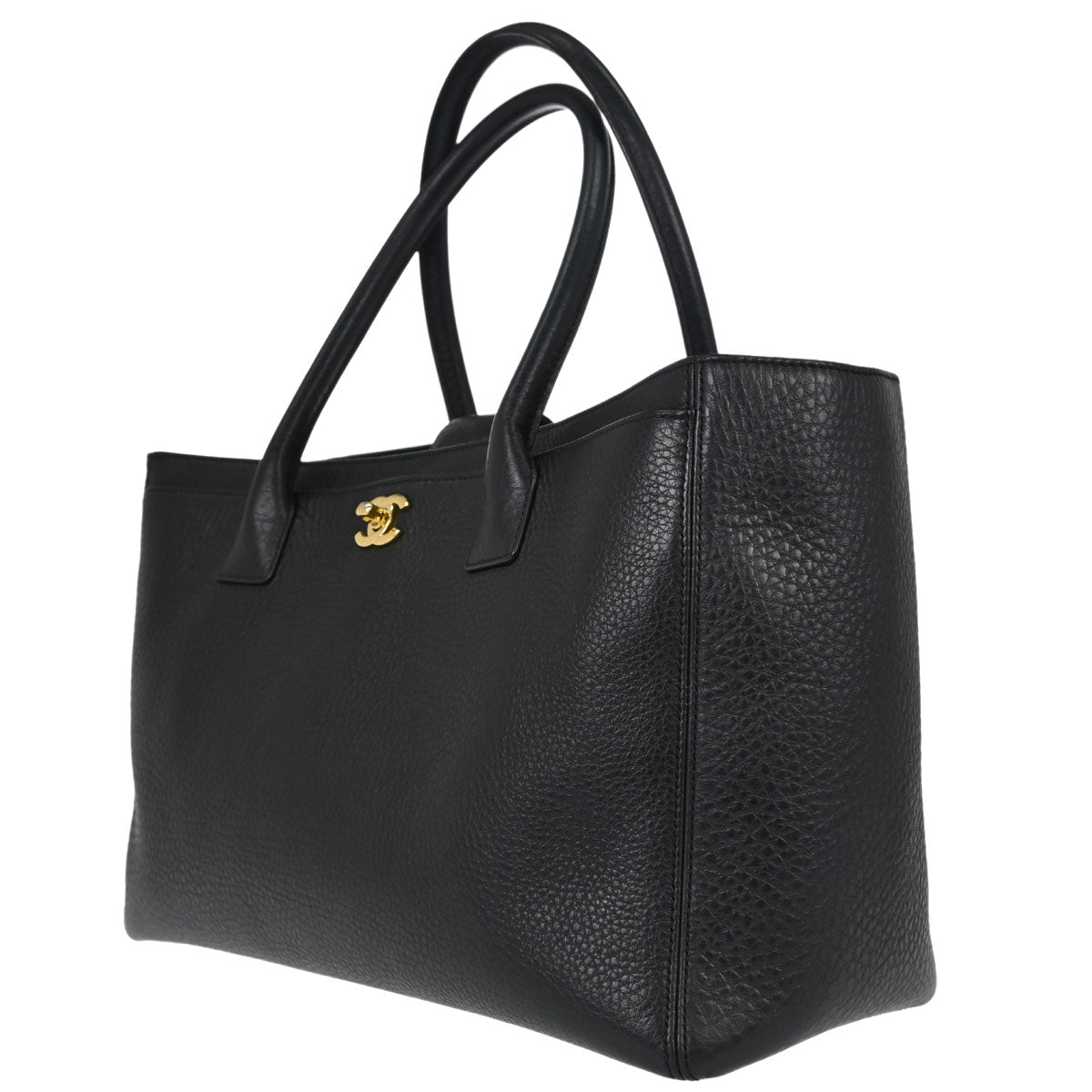 Chanel 2014 Black Deerskin Executive Cerf 2way Shoulder Tote Bag