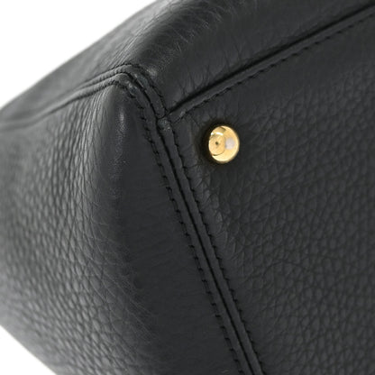 Chanel 2014 Black Deerskin Executive Cerf 2way Shoulder Tote Bag