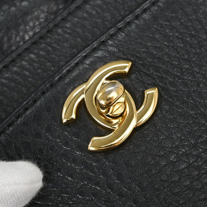 Chanel 2014 Black Deerskin Executive Cerf 2way Shoulder Tote Bag
