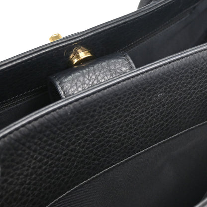Chanel 2014 Black Deerskin Executive Cerf 2way Shoulder Tote Bag