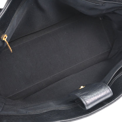 Chanel 2014 Black Deerskin Executive Cerf 2way Shoulder Tote Bag