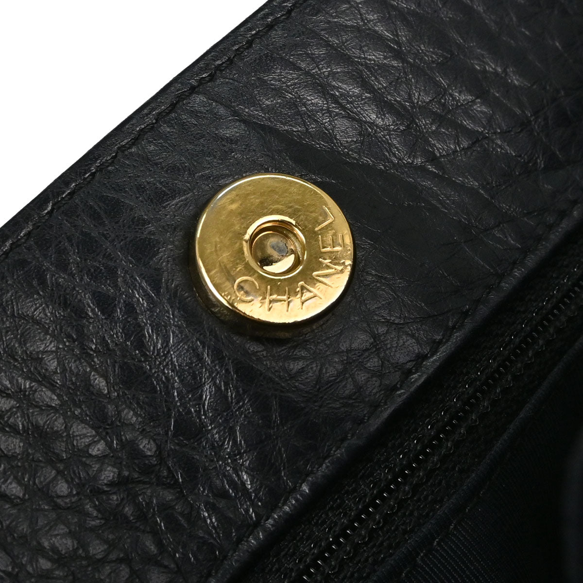 Chanel 2014 Black Deerskin Executive Cerf 2way Shoulder Tote Bag