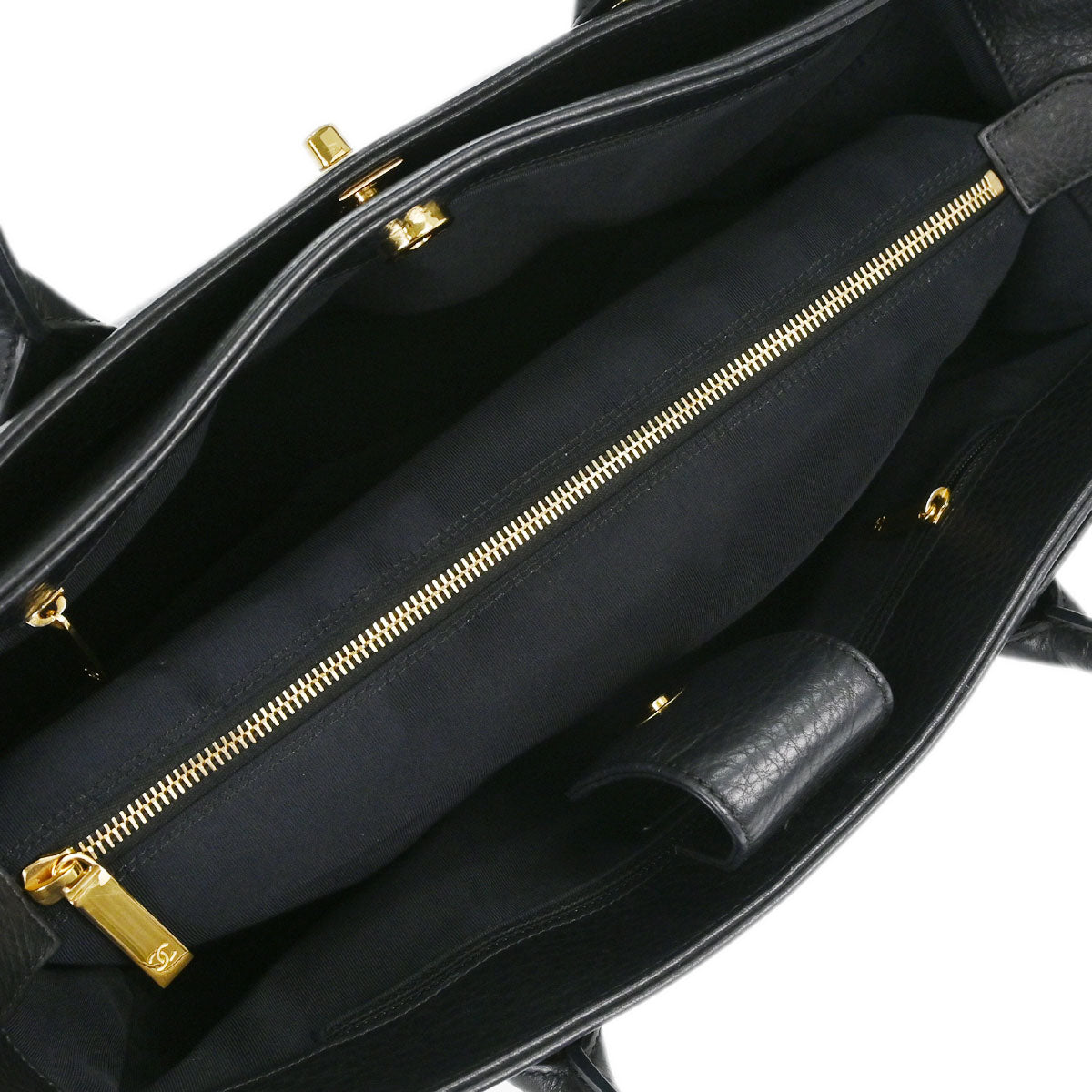 Chanel 2014 Black Deerskin Executive Cerf 2way Shoulder Tote Bag