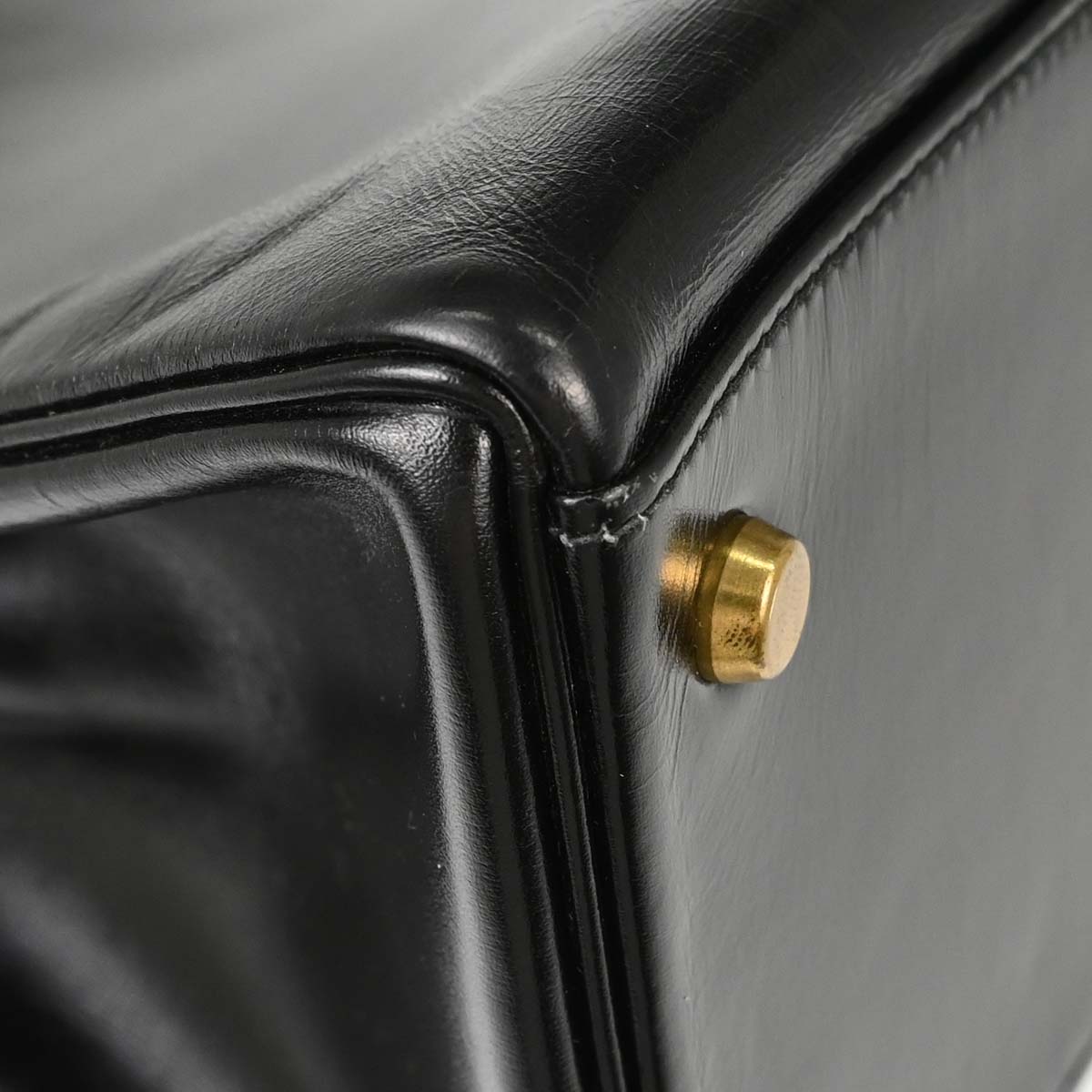 Hermes Black Box Calf Kelly 35 Retourne Handbag