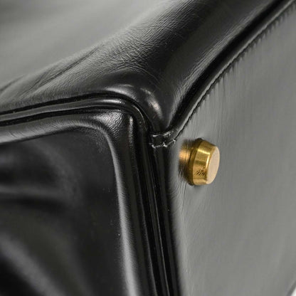 Hermes Black Box Calf Kelly 35 Retourne Handbag