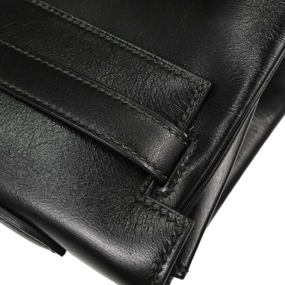 Hermes Black Box Calf Kelly 35 Retourne Handbag