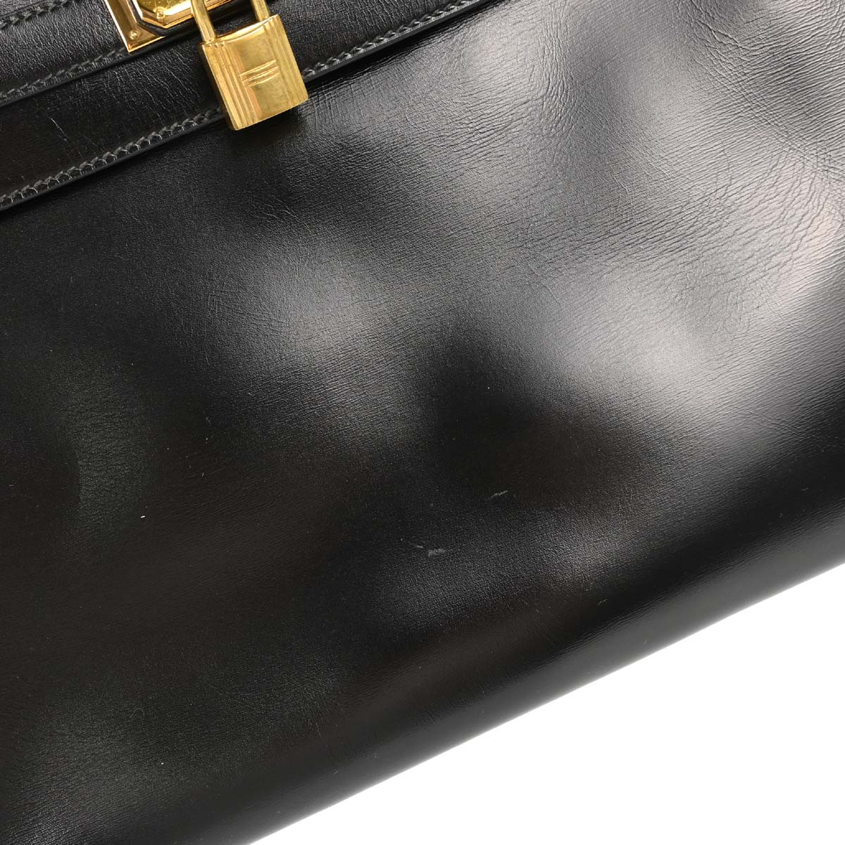 Hermes Black Box Calf Kelly 35 Retourne Handbag