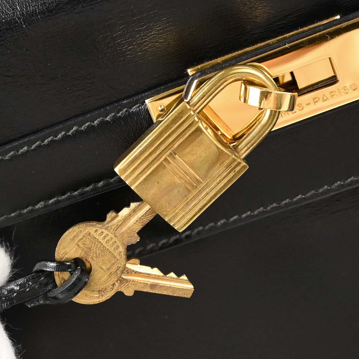 Hermes Black Box Calf Kelly 35 Retourne Handbag