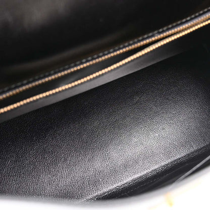 Hermes Black Box Calf Kelly 35 Retourne Handbag