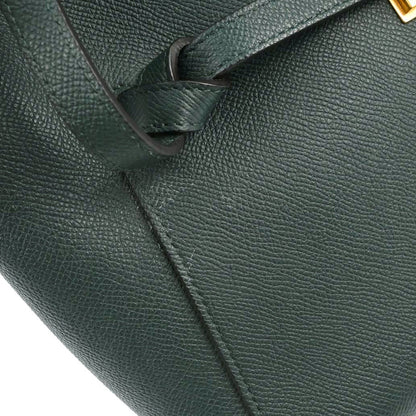 Celine Green Leather Belt Bag Micro 2way Handbag