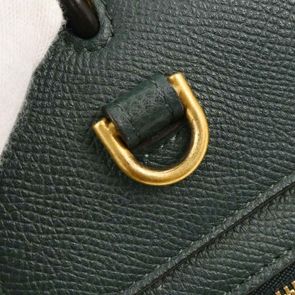 Celine Green Leather Belt Bag Micro 2way Handbag