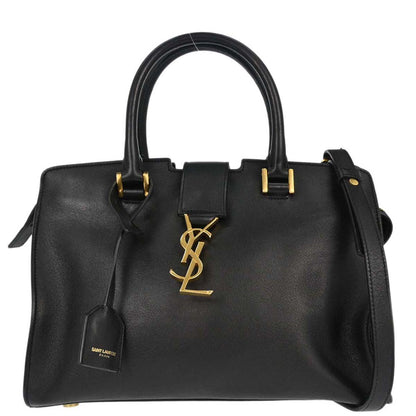 Saint Laurent Black Calfskin Baby Cabas 2way Shoulder Handbag
