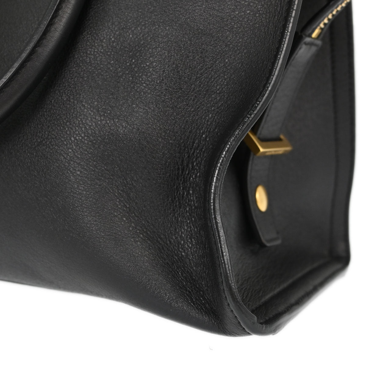 Saint Laurent Black Calfskin Baby Cabas 2way Shoulder Handbag