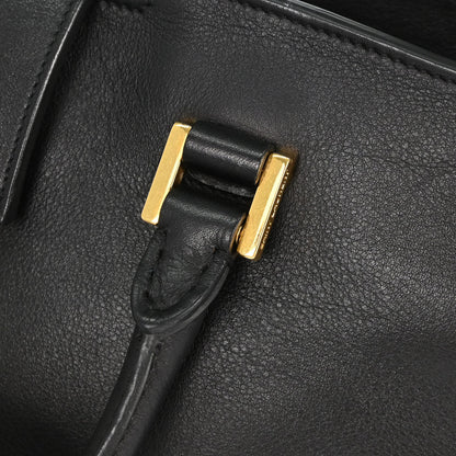 Saint Laurent Black Calfskin Baby Cabas 2way Shoulder Handbag