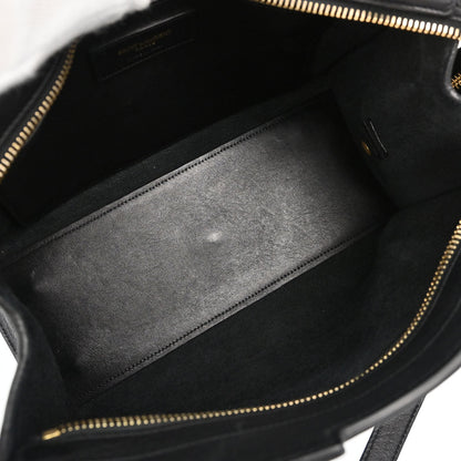 Saint Laurent Black Calfskin Baby Cabas 2way Shoulder Handbag