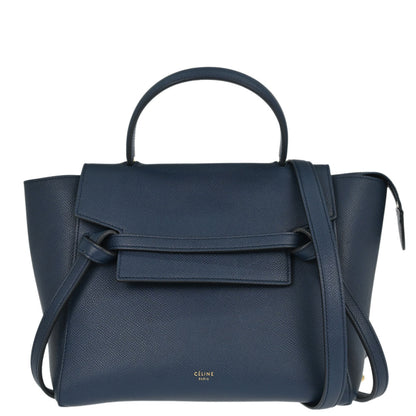 Celine Navy Calfskin Belt Bag Micro 2way Shoulder Handbag