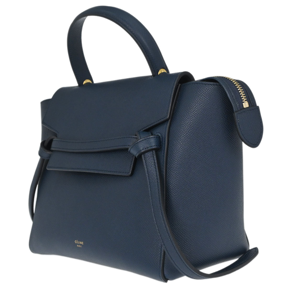 Celine Navy Calfskin Belt Bag Micro 2way Shoulder Handbag