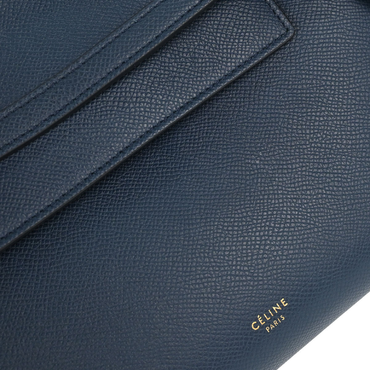 Celine Navy Calfskin Belt Bag Micro 2way Shoulder Handbag