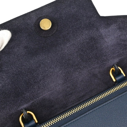 Celine Navy Calfskin Belt Bag Micro 2way Shoulder Handbag