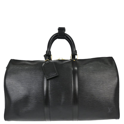 Louis Vuitton Black Epi Keepall 45 Travel Handbag M42972