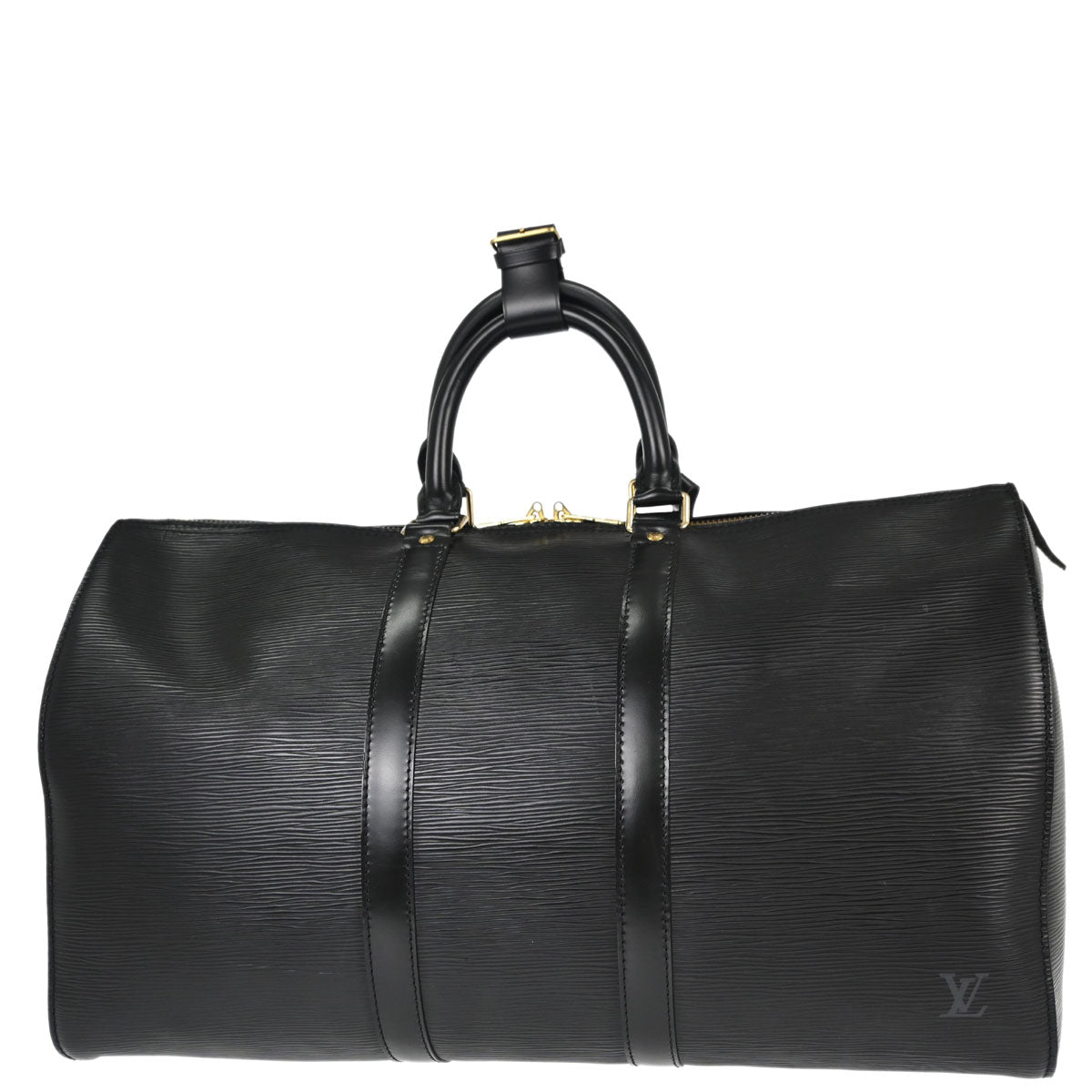 Louis Vuitton Black Epi Keepall 45 Travel Handbag M42972