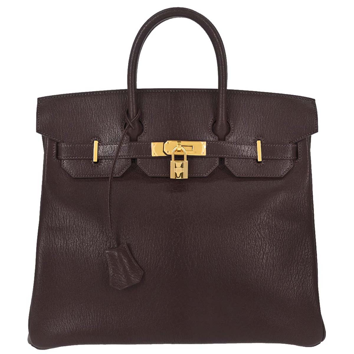 Hermes Havane Chevre Coromandel HAC Haut a Courroies 32 Handbag