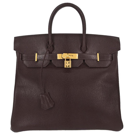 Hermes Havane Chevre Coromandel HAC Haut a Courroies 32 Handbag
