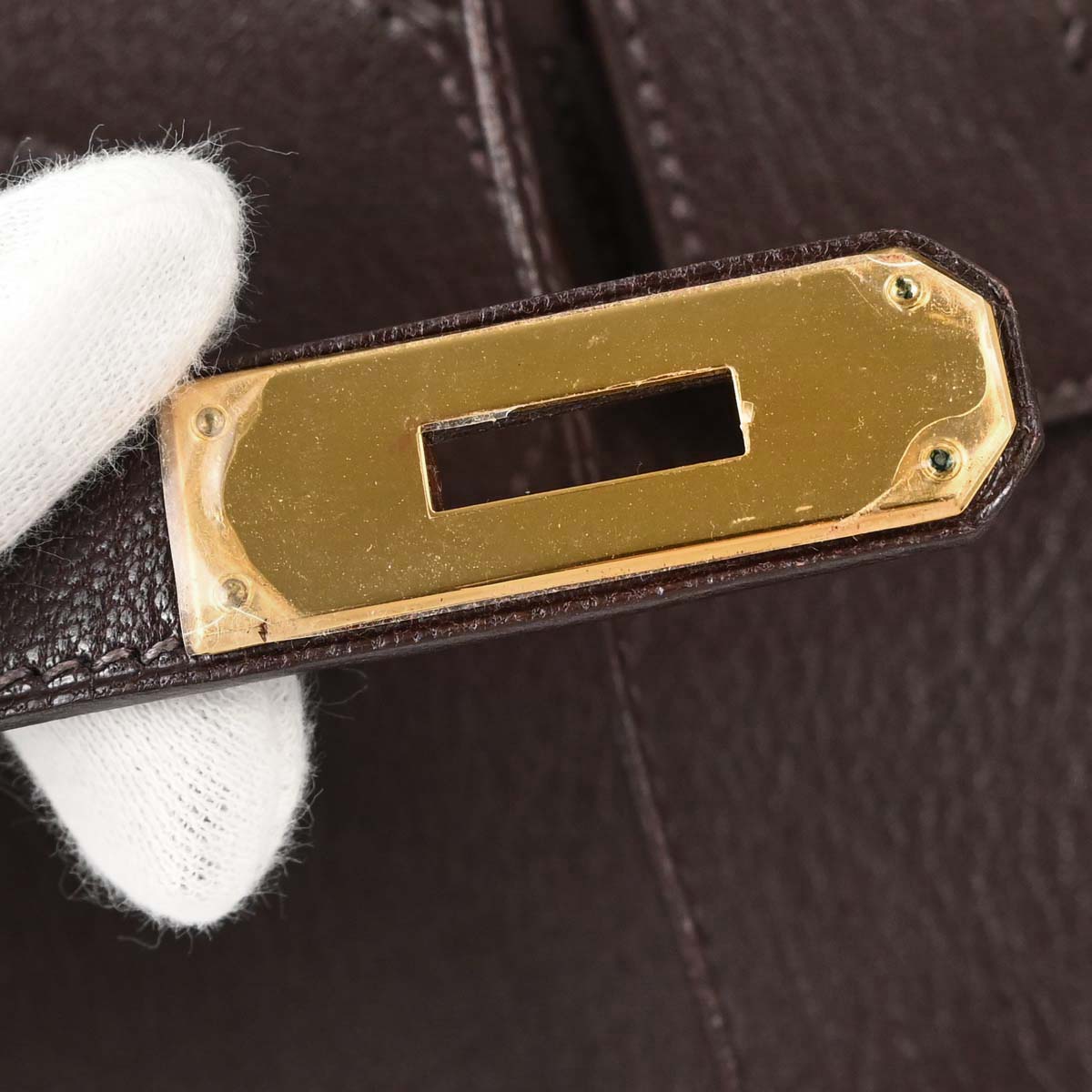 Hermes Havane Chevre Coromandel HAC Haut a Courroies 32 Handbag