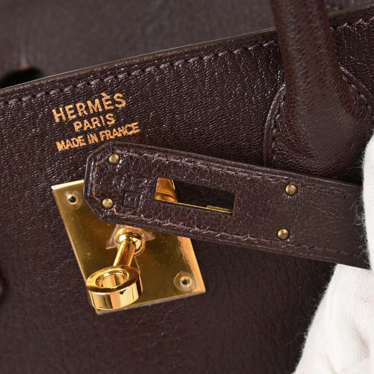 Hermes Havane Chevre Coromandel HAC Haut a Courroies 32 Handbag