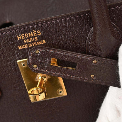 Hermes Havane Chevre Coromandel HAC Haut a Courroies 32 Handbag
