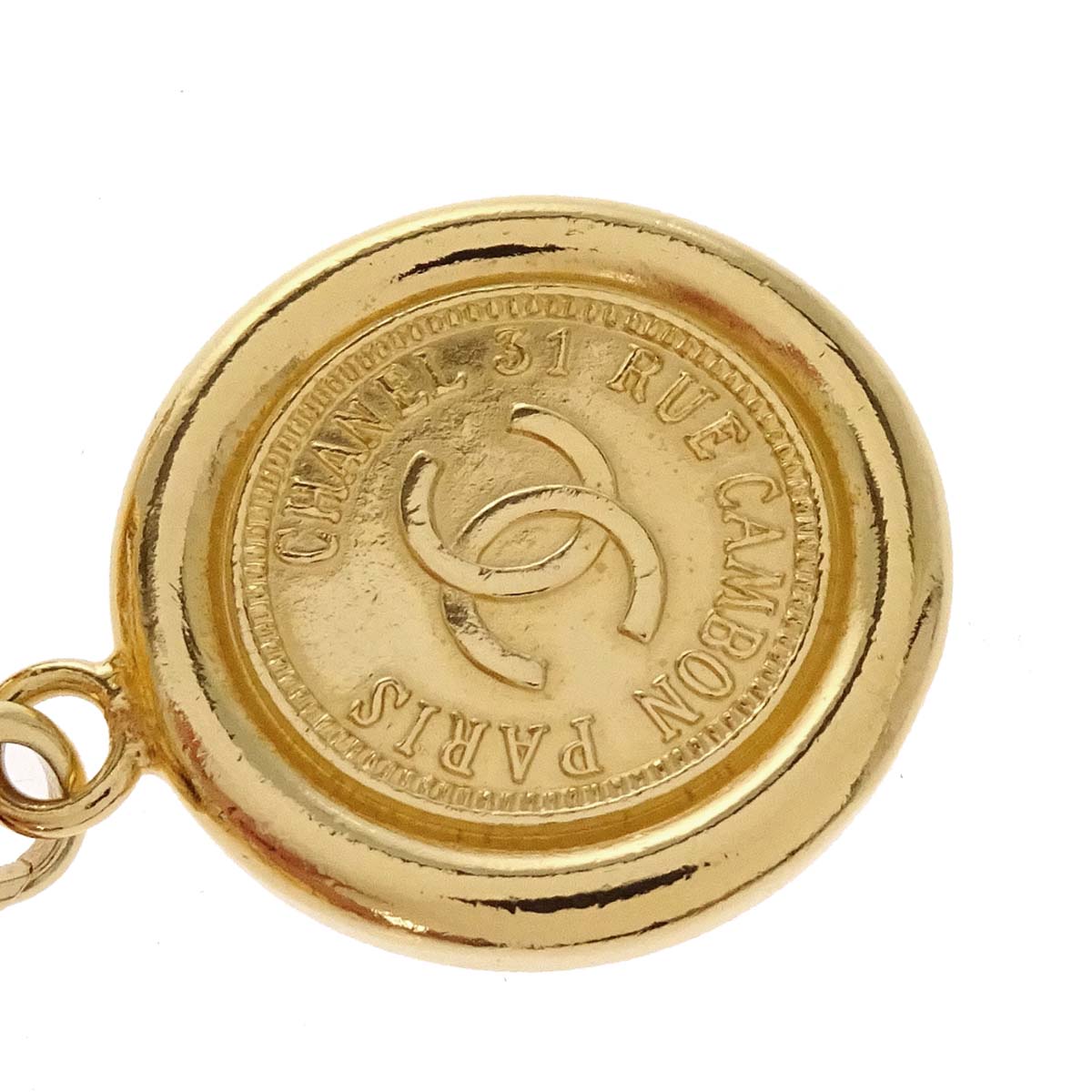 Chanel Chain Belt Medallion Gold Small Good