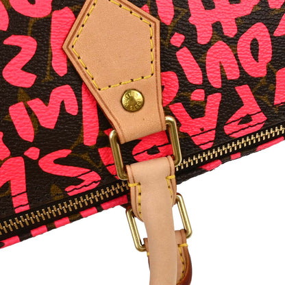 Louis Vuitton Pink Monogram Graffiti Speedy 30 Handbag M93704