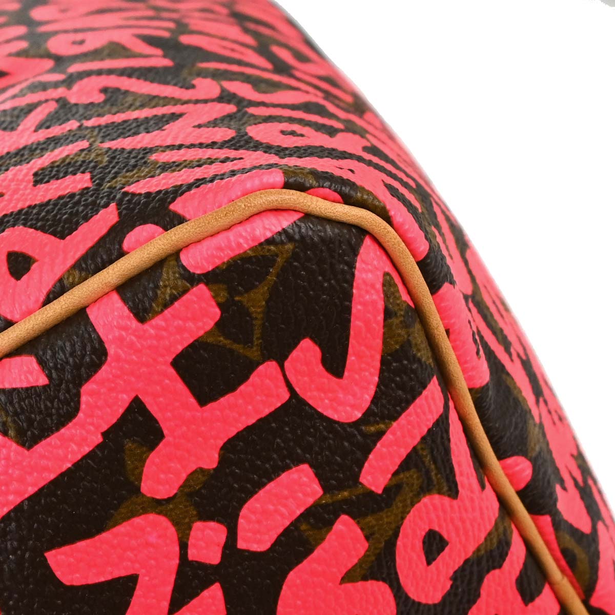 Louis Vuitton Pink Monogram Graffiti Speedy 30 Handbag M93704