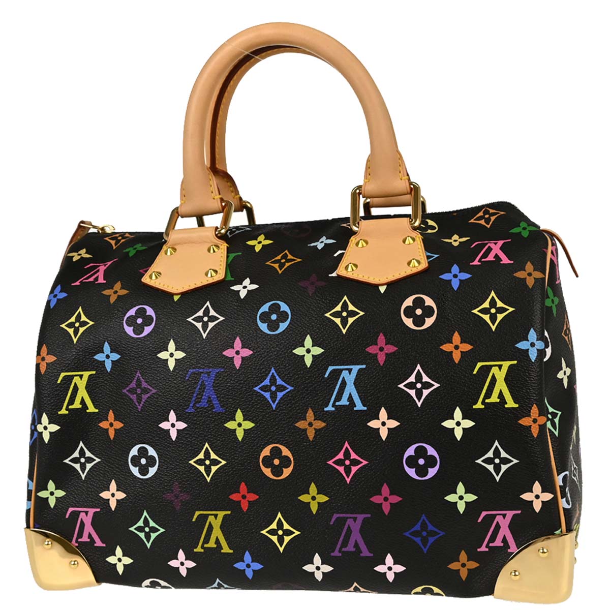 Louis Vuitton Black Monogram Multicolor Speedy 30 Handbag M92642