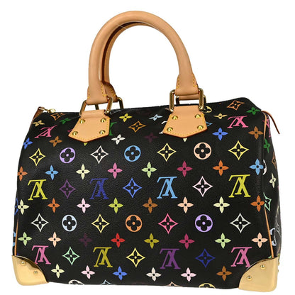 Louis Vuitton Black Monogram Multicolor Speedy 30 Handbag M92642